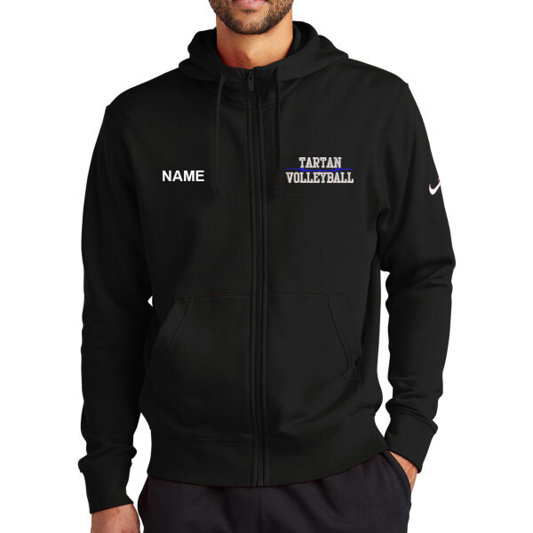 Nike Club Fleece Sleeve Swoosh Full-Zip Hoodie - Embroidered Logo ** Add Name for $5! ** Thumbnail